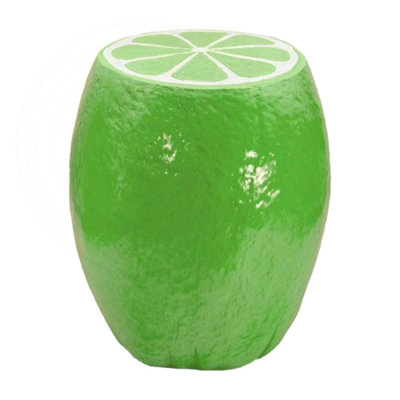 Novelty Lime Stool Resin Fruit-Shaped Side Table