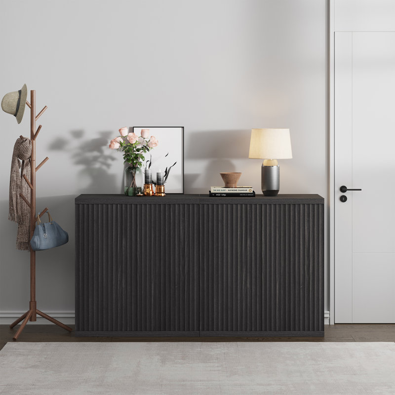 Armoire d'appoint avec tablettes réglables Cesiro, Aulne gris foncé, 2
