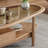Solid wood creative walnut-shaped coffee table