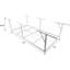 Support de garage blanc en métal 4 x 8 pi, 600 lb Capacité de charge, 22 po à 40 po réglable sur le plancher pour le garage à outils, capacité, rangement pour outils rabattables