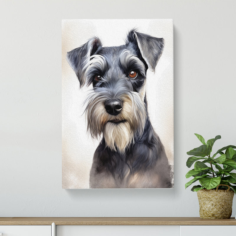 Schnauzer Informel No.3 - Wrapped Canvas, 50cm H x 35cm W x 3cm D