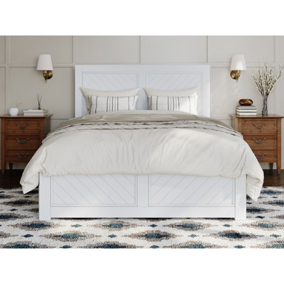 Jeinny Solid Wood Platform Bed with Matching Footboard & Trundle