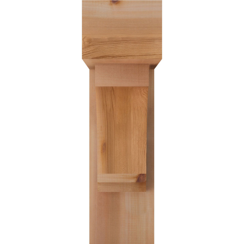 Support de bloc impérial avec entretoise décalée, 26 x 22, Cèdre rouge occidental de l 7 1/2 po (lisse)
