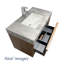 Meuble-lavabo moderne 36 po, table en pierre frittée, 2 tiroirs, pré-assemblé-811459272