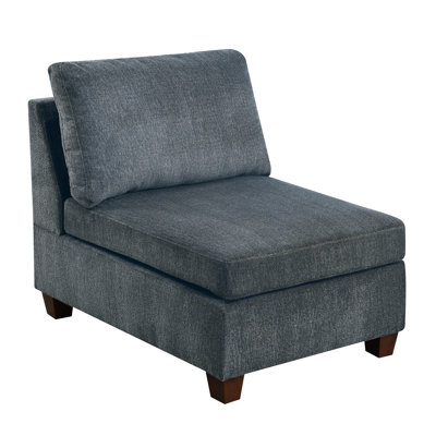 8Pc Grey Chenille Modular - Modern Design For Living Room With 4X Corner Wedge, 3X Armless Chair, 1X Sectional 3 Chairs And Included