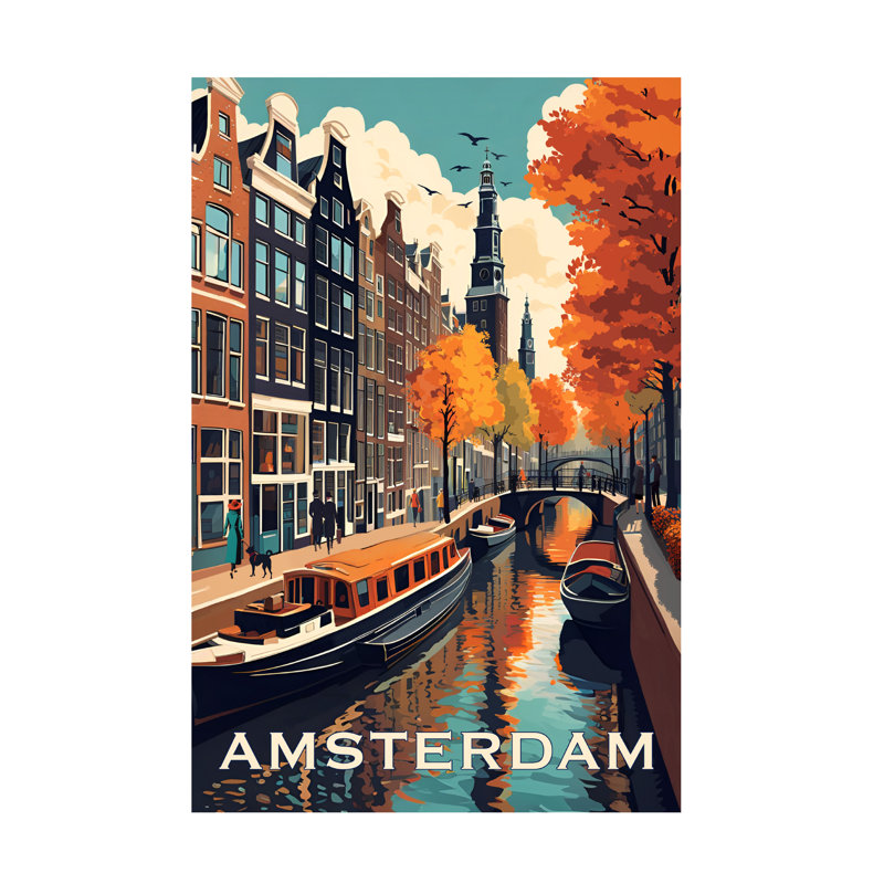 Art sur toile Tina Lavoie Amsterdam, H 12 po x l 19 po