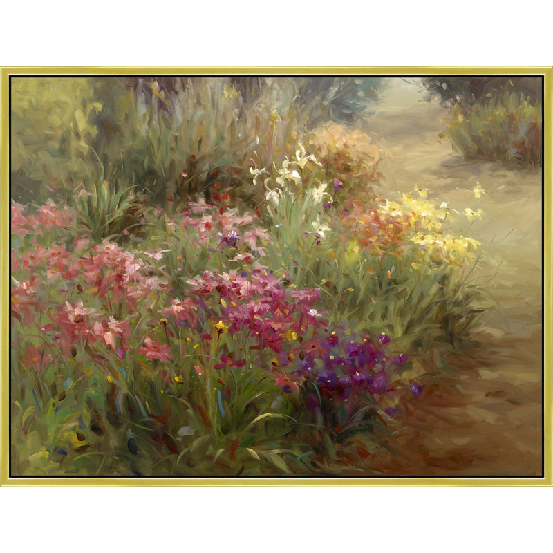 «Sonate de jardin en fleurs», H 32 po x l 42 po, Doré