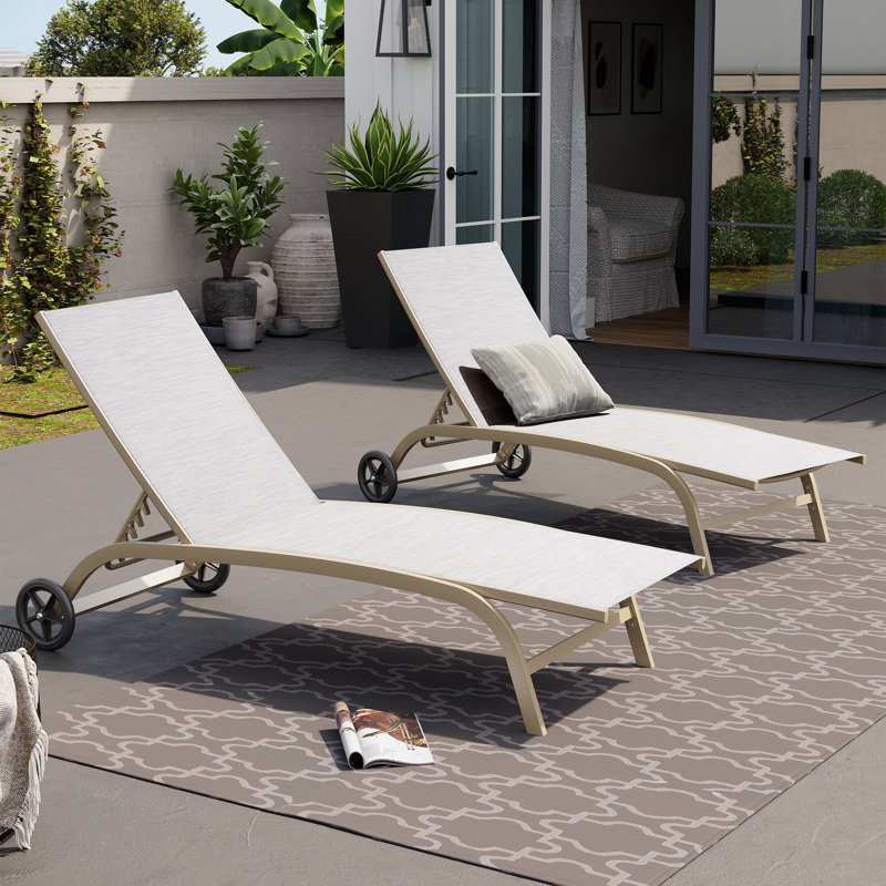 Chaise longue inclinable 74,8 po Bembo, Gris