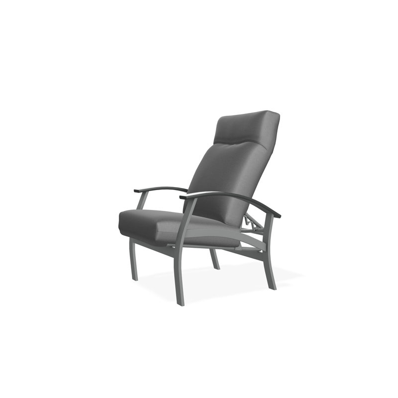 Chaise à dossier profond réglable en hauteur Belle Isle, Graphite, Éblouissement