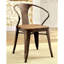 Chaise d’appoint en métal brun Khamis