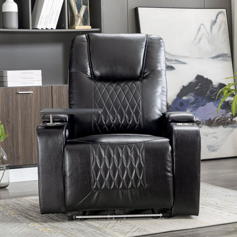 Kwanita 92cm Wide Leather Match Rocker Home Theatre Recliner
