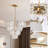 9-Light Dimmable Tiered Glass Chandelier