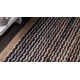 Striped Blue/Natural Handwoven Jute Rug