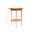 Round Decorative Side Table With Rattan Storage Shelf, Light Brown