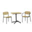 Yossif Outdoor Table In Natural With Column And Base In Black-198274075