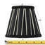 Abat-jour empire en lin H 4 po x l 5 po (attache) de couleur noire