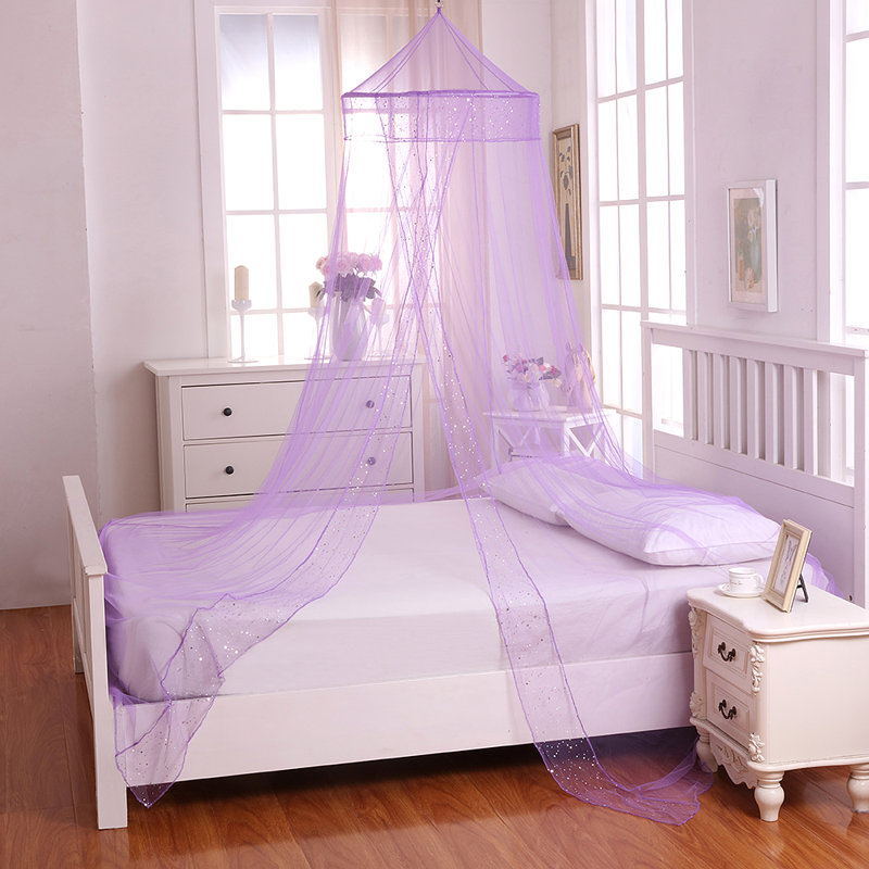  Lit à baldaquin pliable pour enfants, Mauve