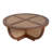 42 in. Round Wood and Mesh Coffee Table