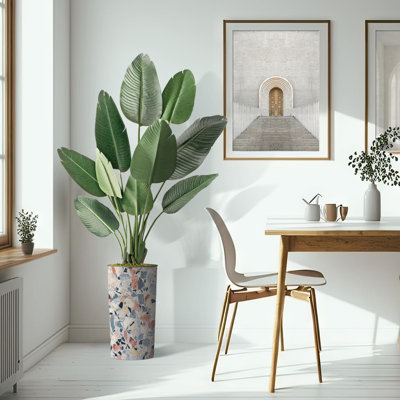 Arbre artificiel dans un pot de fleurs, arbre en soie Fake Bird