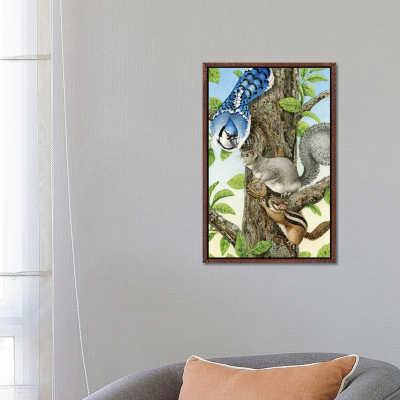 Nutty Situation 1 Piece Painting on Canvas, 66.04cm H x 45.72cm W x 3.81cm D, Classic Brown Wood Framed