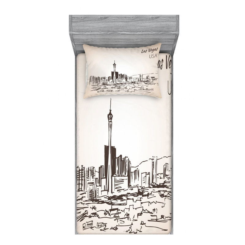 Ensemble de draps en microfibre Las Vegas, Ensemble de draps pour lit simple TG + un drap-hou