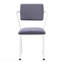 Chaise de bureau rembourrée grise et blanche-878738466