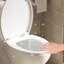 Toilette confortable avec siège 17 po, lavabo à double chasse 1,1 / 1,6, lavabo sans rebord, blanc brillant brillant 006 pour salle de bain en céramique hygiénique silencieuse