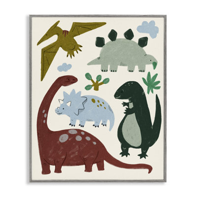 Illustration colorée d'un ami dinosaure, «Kid's Science Illustration» par Jeanette Vertentes - impression d'art graphique