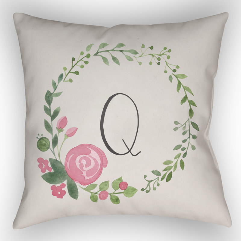  Indoor/Outdoor Throw Pillow, 18" H x 18" W x 4" D, Q
