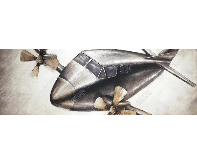 Airplane in Full Flight Canvas | Aviation Man Cave Decor
