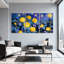Abstrait nuit étoilée, ensemble de 3 reproductions d'art sur toile-1592185099