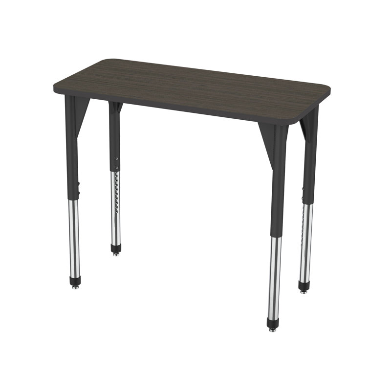 Table d'activité rectangulaire à hauteur réglable Premier Series, H 42 po x L 48 po x l 24 po, Chevalier asiatique, Noir