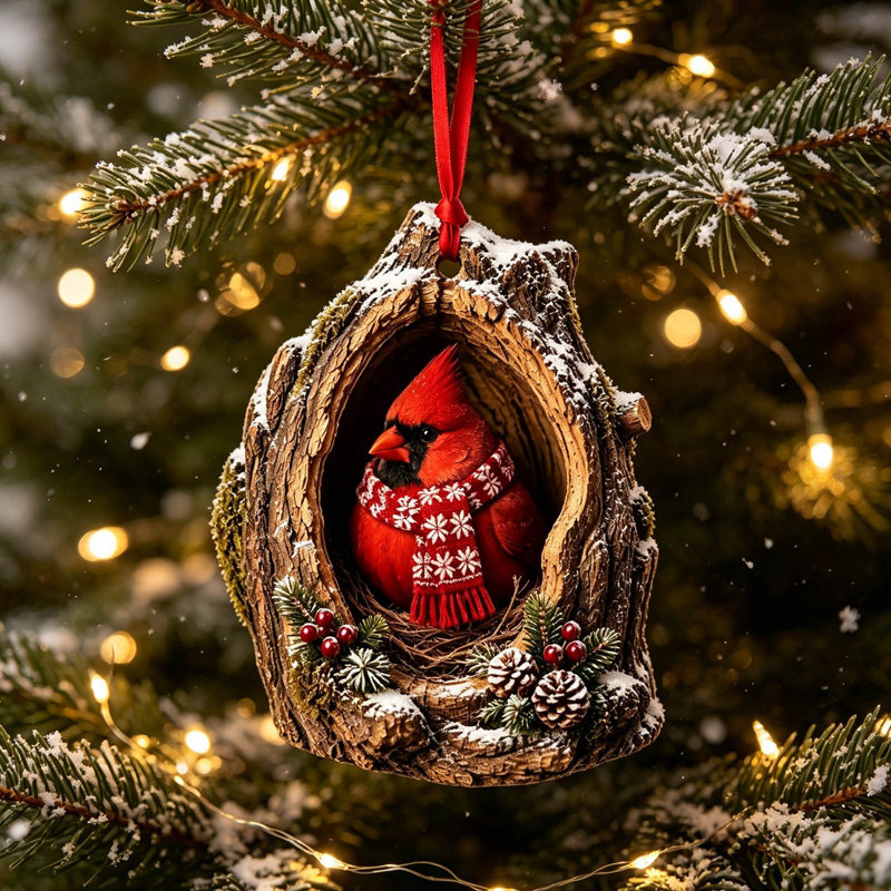 Décorations de Noël en résine, décorations d'animaux mignons en forêt, B