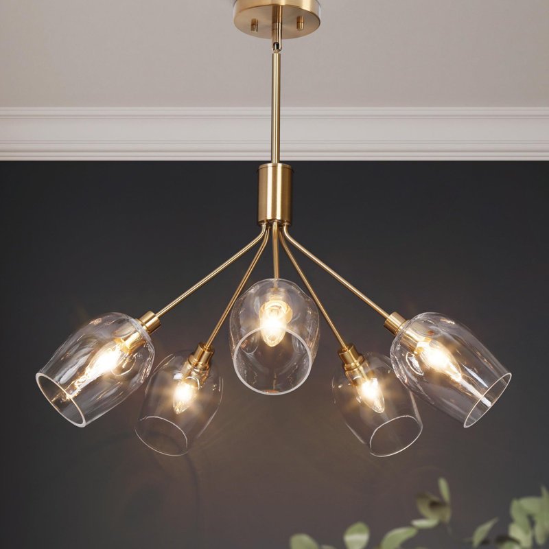 Lustre géométrique spoutnik 5 lumières Adelgunde