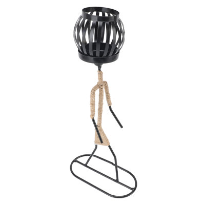 Modern Iron Figure Candlestick Holder Metal Rustic Candle Stand Art Ornament Living Room Table Decoration 7150V-08 Girls Overhead Lantern B