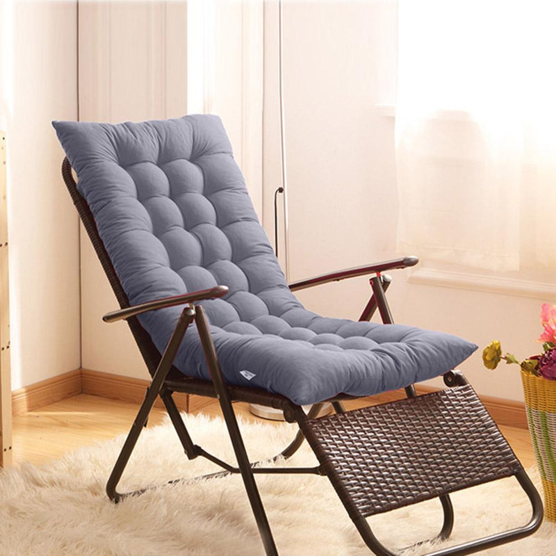 Indoor Outdoor Seat/Back Cushion, 8cm H x 125cm W x 48cm D, Grey