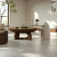 Modern simple round coffee table-104977300