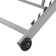 Cand 77.5" Long Metal Reclining Armless Single Chaise Lounge with Textilene Sling Seat and Wheels