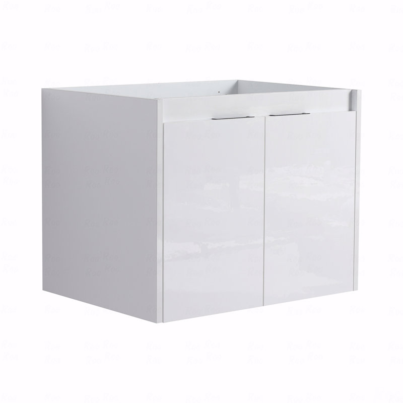 Meuble-lavabo 24 po avec lavabo en résine, 2 portes à fermeture en douceur, fixation flottante
