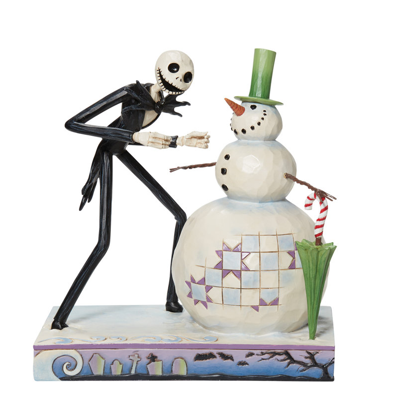 Figurine de Noël Jack avec bonhomme de neige Disney Traditions