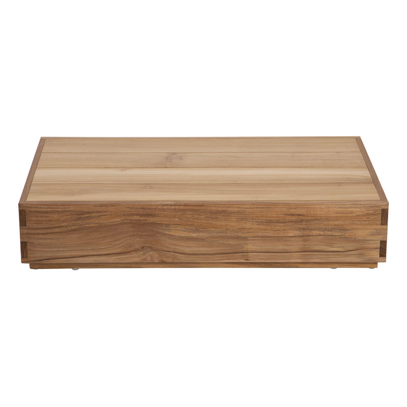 Table basse d'extérieur en teck Pacific, H 8 po x l 23,5 po x L 40 po