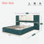 Lit plateforme tapissier avec tablettes-742419365-742419367