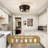 11 in. 2-Light Black Flush Mount Ceiling Lamp