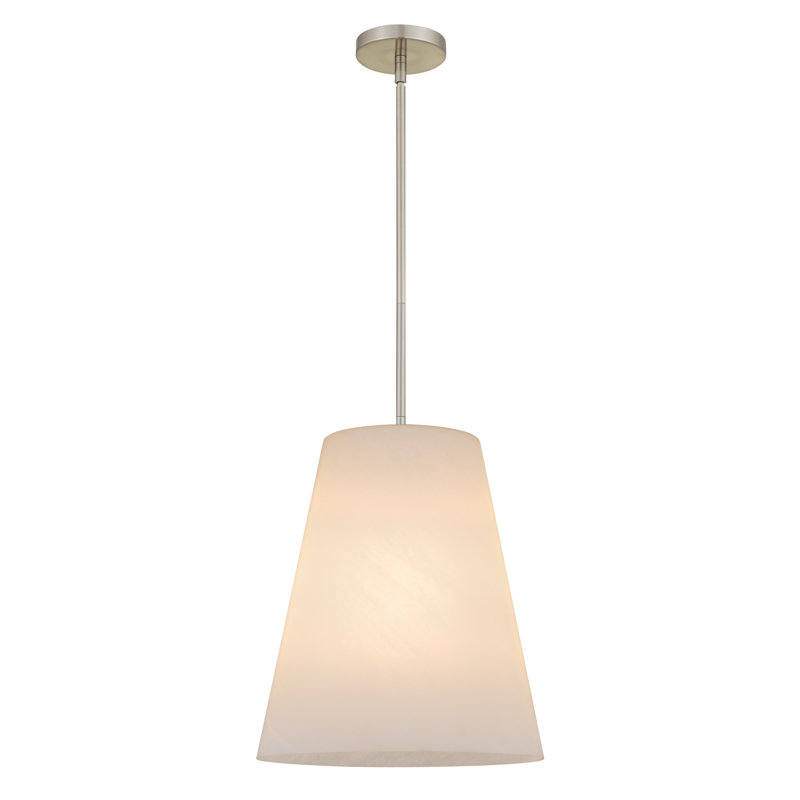Suspension Peregrine à 1 lumière en nickel brossé, Nickel brossé