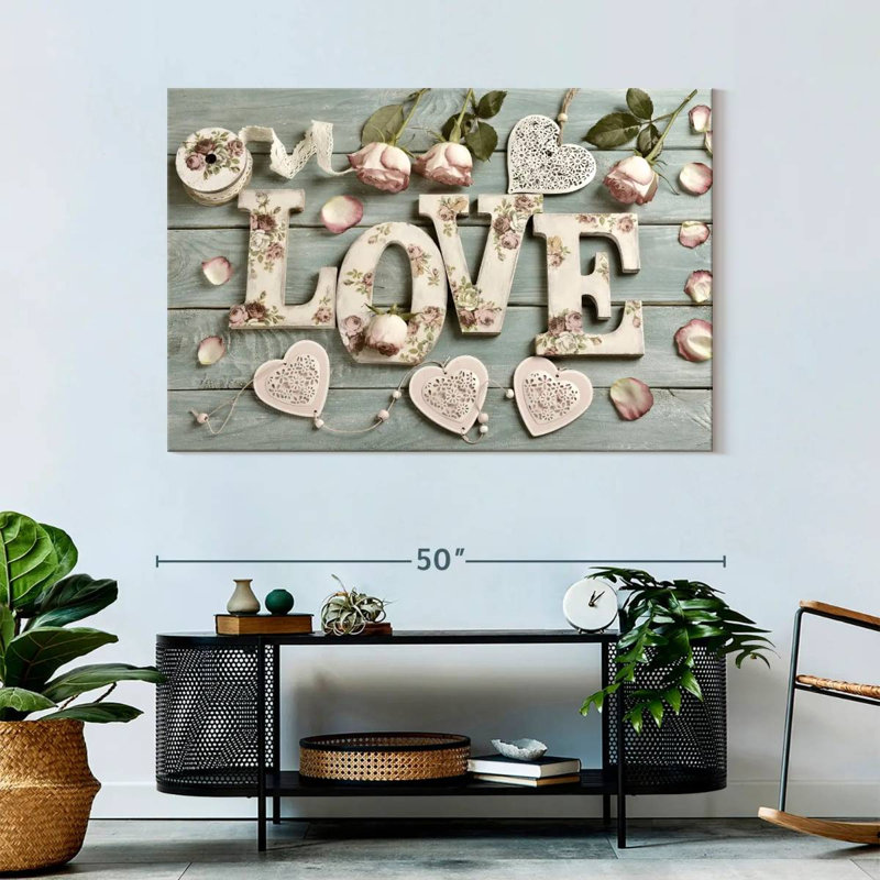 Plaque murale Chic Love, H 32 po x l 48 po