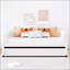 Lit de jour simple tapissier avec lit gigogne, lit plateforme, beige -1596024741