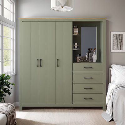 Limestone 3 Door 4 Drawer Combi Fitment Wardrobe