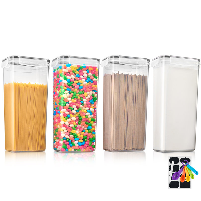 Airtight Cereal Dispenser with Lids 4 Pack