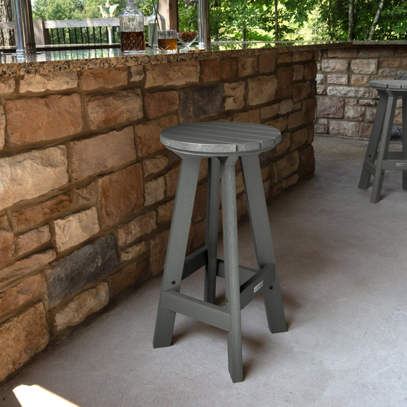 Tabouret de bar 15 po Preister, Teck côtier