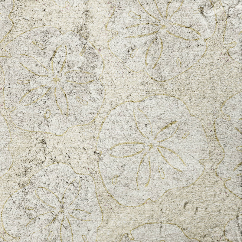 Premium Machine Washable Dream Shag ADS189 Sand Dollar Rug, Sand, 8' x 10'